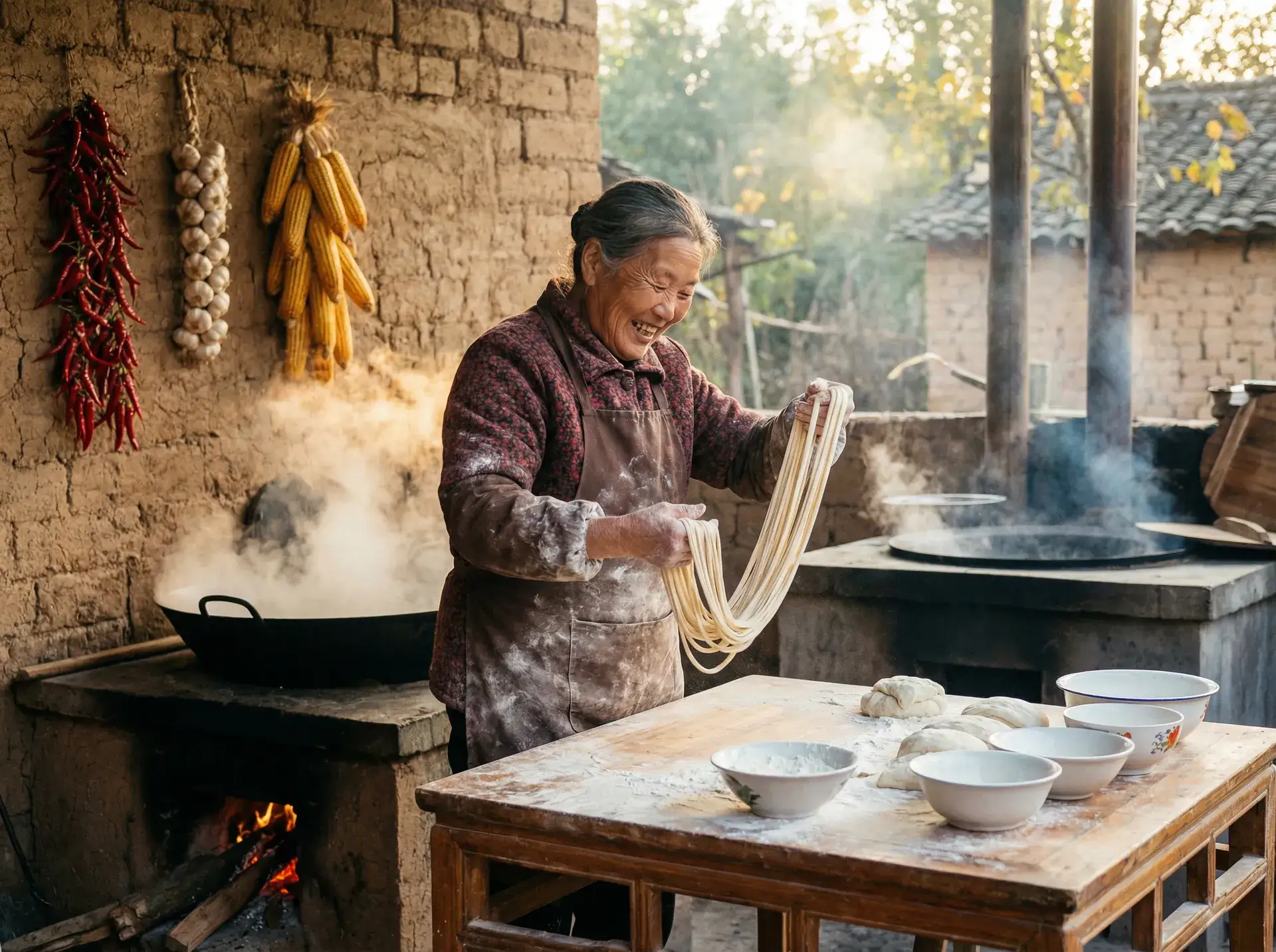 农家大嫂手擀面 - 妈妈的朋友在观1完整有限中字 乡村美食